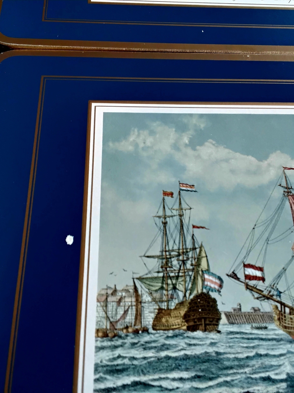 Vintage Pimpernel Acrylic Placemats Of Clipper Ships. Nautical. Set of 9 - Picture 5 of 13
